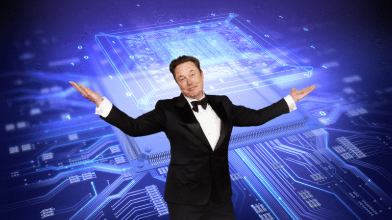 Will Elon Musk Produce Custom Chips? Elon Musk holding a circuit board, symbolizing custom chip production